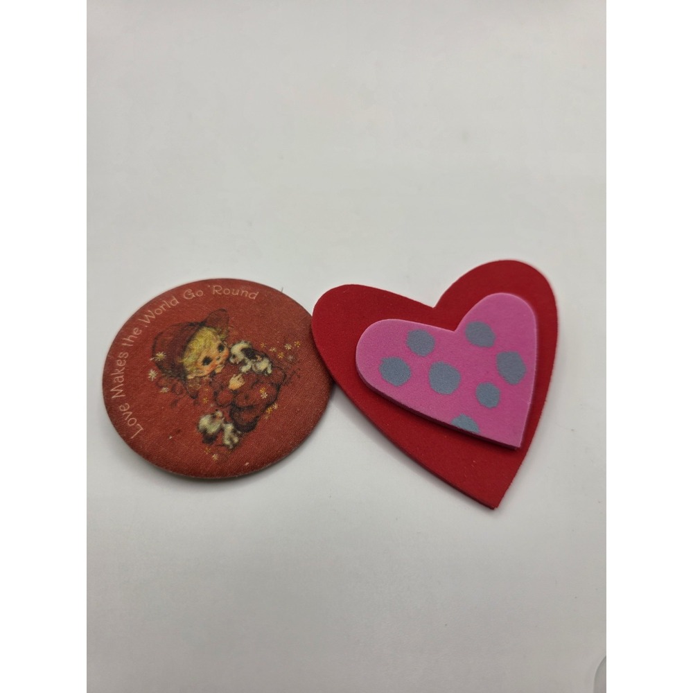 Vintage 1980s Valentine's Day‎ Hallmark Pin Lot Hearts